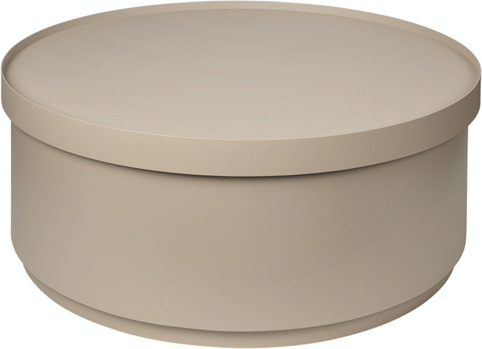 Sofabord Med Opbevaring Broste Copenhagen Ninna ø75   H33   Cm Beige Jern