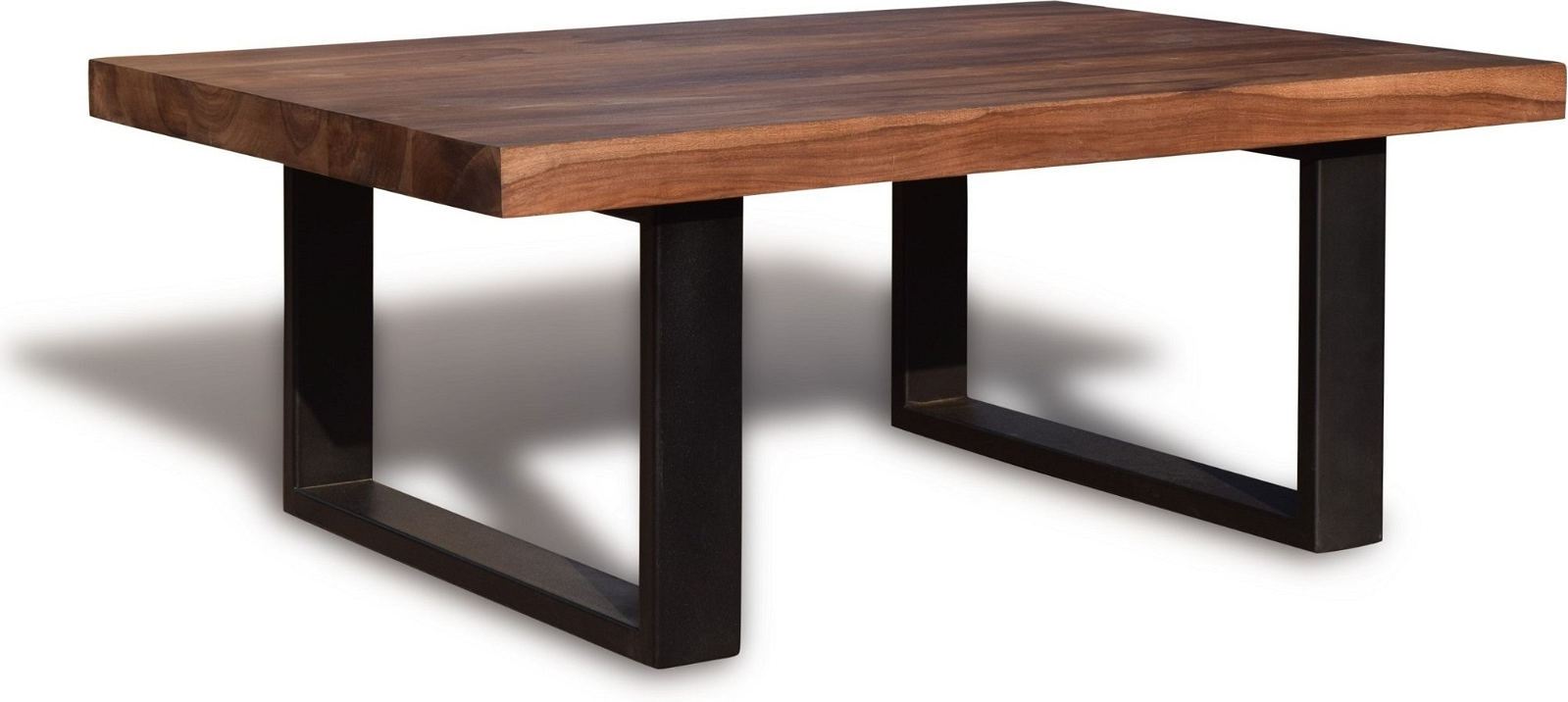 Sofabord Obuzi Hayfay   Urban Stuebord   Massivt Rosentræ   Sort Jern  Mørk Natur  100x70x45 Cm