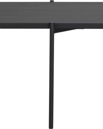 Sofabord Rowico Shelton Sort 145ã 60ã 45 Cm Oliebehandlet Massivt Asketræ Og Pulverlakeret Metal