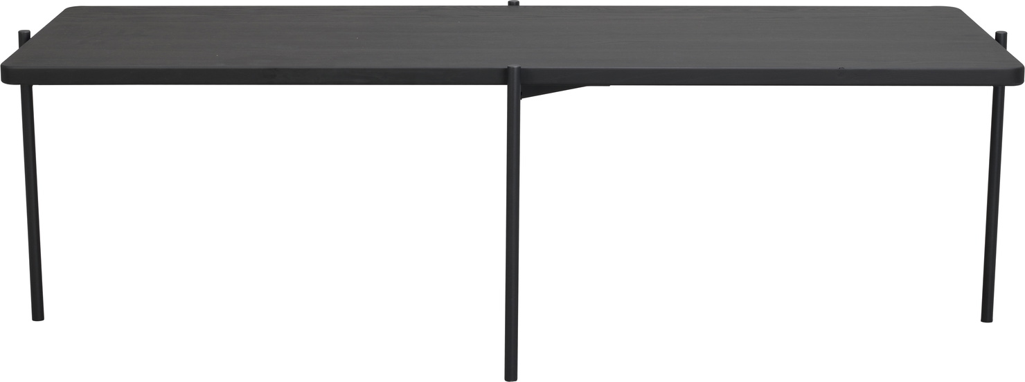 Sofabord Rowico Shelton Sort 145ã 60ã 45 Cm Oliebehandlet Massivt Asketræ Og Pulverlakeret Metal