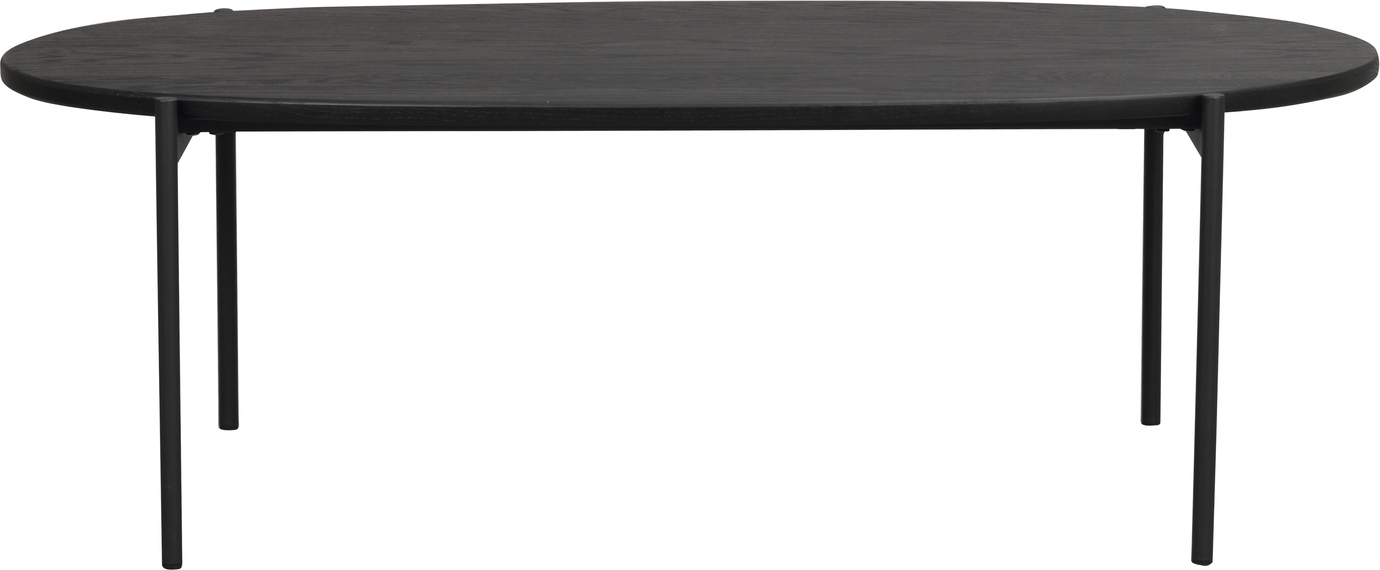 Sofabord Rowico Skye Loungebord 120x60x40 Cm Lakeret Stålbørstet Egetræ  Sort Pulverlakstel
