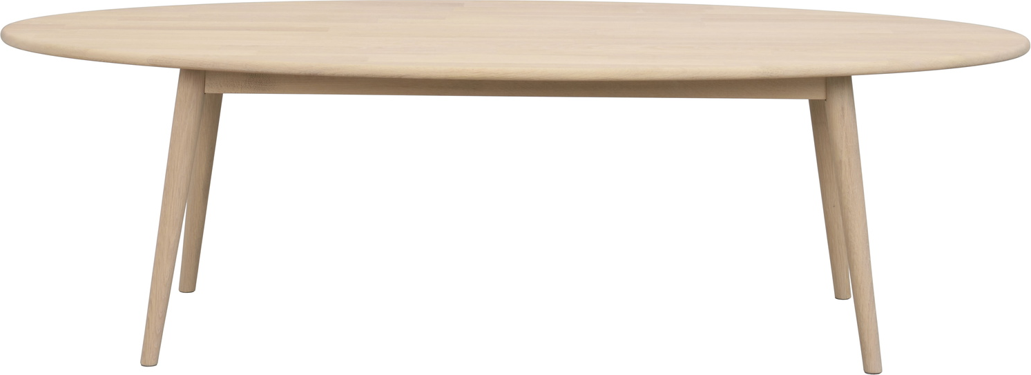 Sofabord Rowico Tompkins Ellipseformet Hvidkalket Egetræ  Olieret Finish  Fsc 100  Certificeret  150ã 60ã 45 Cm