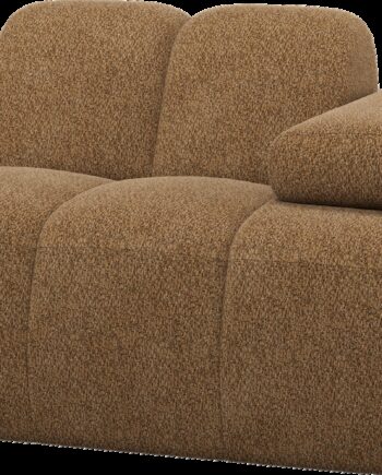 Sofamodul Woood Mojo  -personers Honninggul Valley   Chenille Højre Armlæn H74xb124xd97 Cm