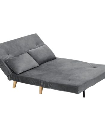 Sovesofa Afslappende Sofa  Inkl    Puder  Fløjlslook  130   78   79 Cm  Grå