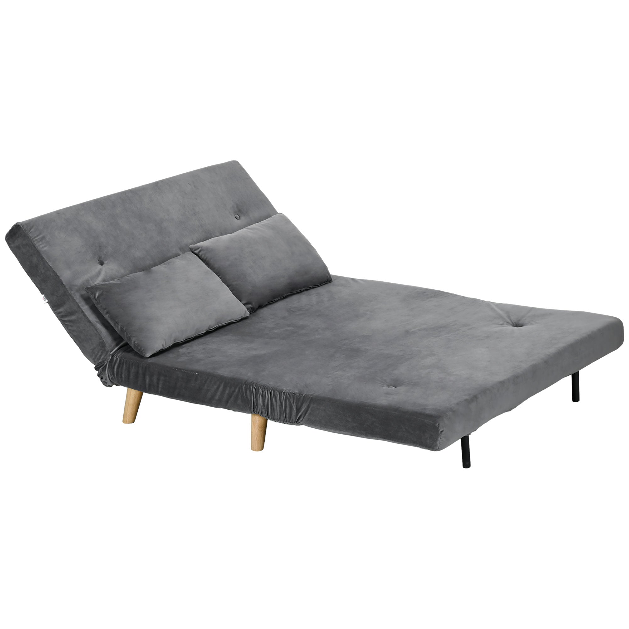 Sovesofa Afslappende Sofa  Inkl    Puder  Fløjlslook  130   78   79 Cm  Grå