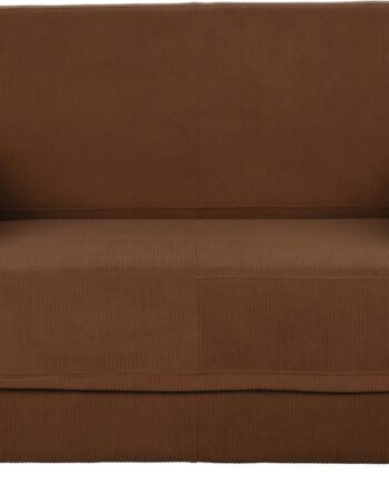 Sovesofa Studio White Sofabed Polstret Mørkebrun Polyester Med Træstel 89ã 110ã 78 Cm