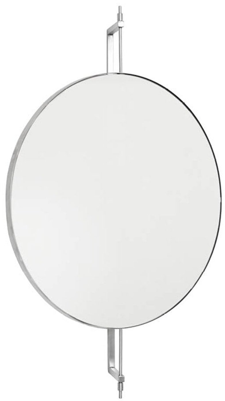 Spejl Kristina Dam Rotating Mirror Roterende Vægspejl   Rustfrit Stål H91   D13   Cm