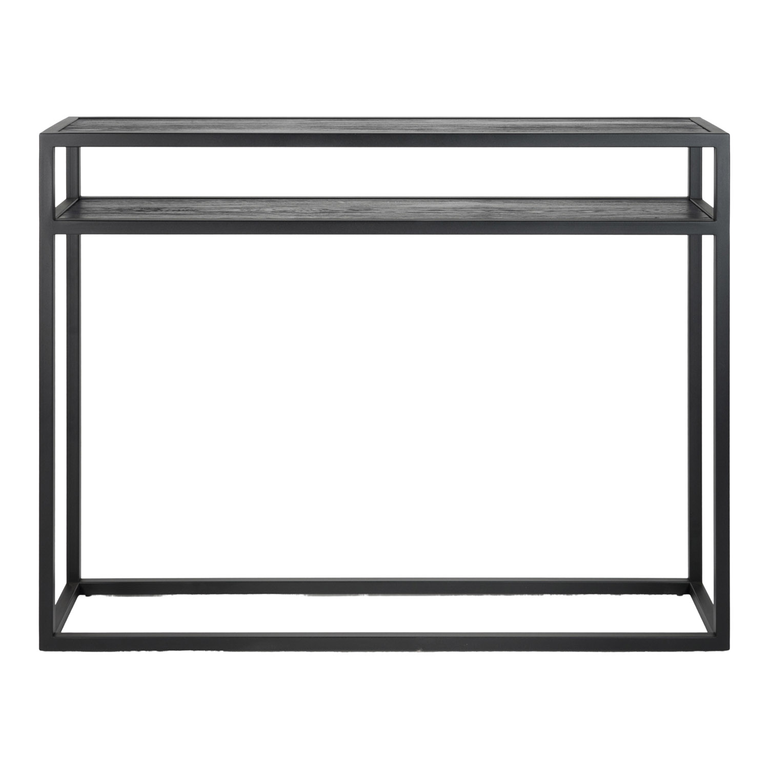 Spinder Design Daniã   Konsolbord       Hylde  Rektangulær Sort Egetræ Og Mat Sort Stål  120x30