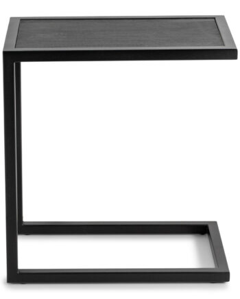 Spinder Design Daniã   Sidebord  Rektangulær Sort Børstet Eg Og Mat Sort Stål  30x50