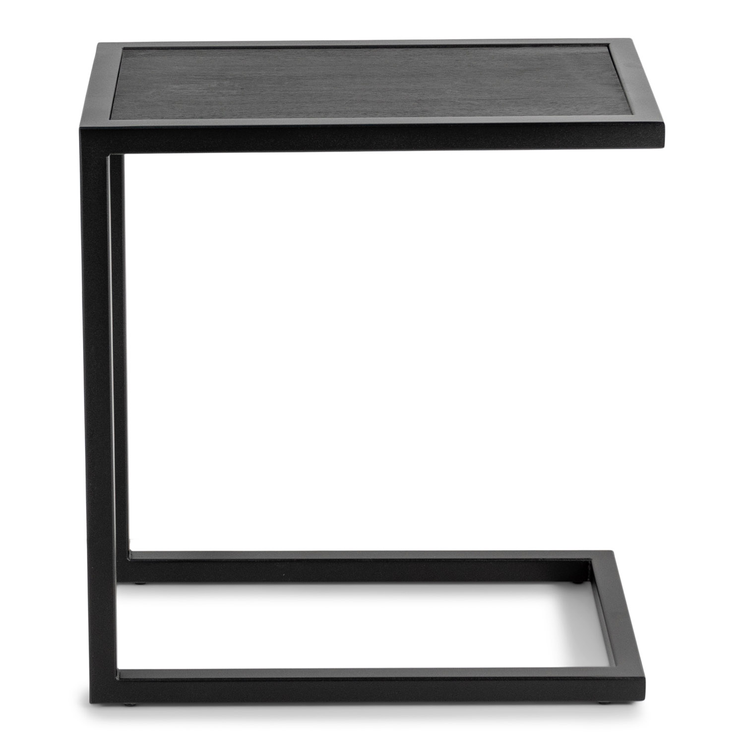 Spinder Design Daniã   Sidebord  Rektangulær Sort Børstet Eg Og Mat Sort Stål  30x50