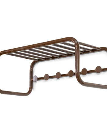 Spinder Design Retro Hattehylde       Knager Chokoladebrun Stål