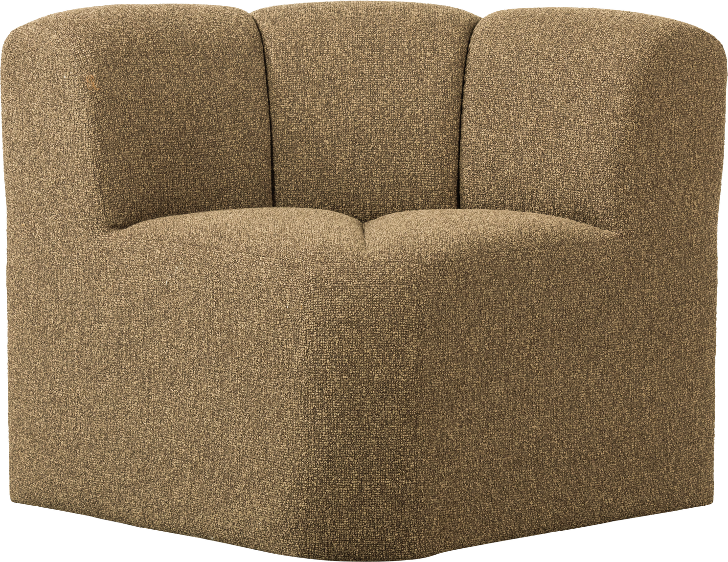 Spisebænk Sofabænk Woood Mojo Med Ryglæn Gylden Bouclé 83x83 Cm