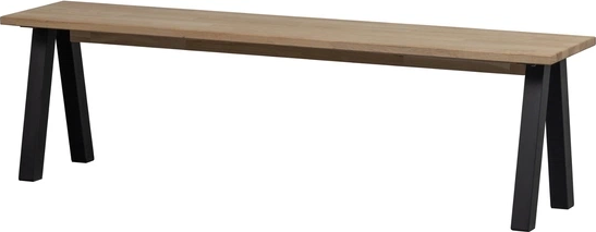 Spisebænk Woood Tablo   Fsc-certificeret Eg Sort Metalbase  160 Cm