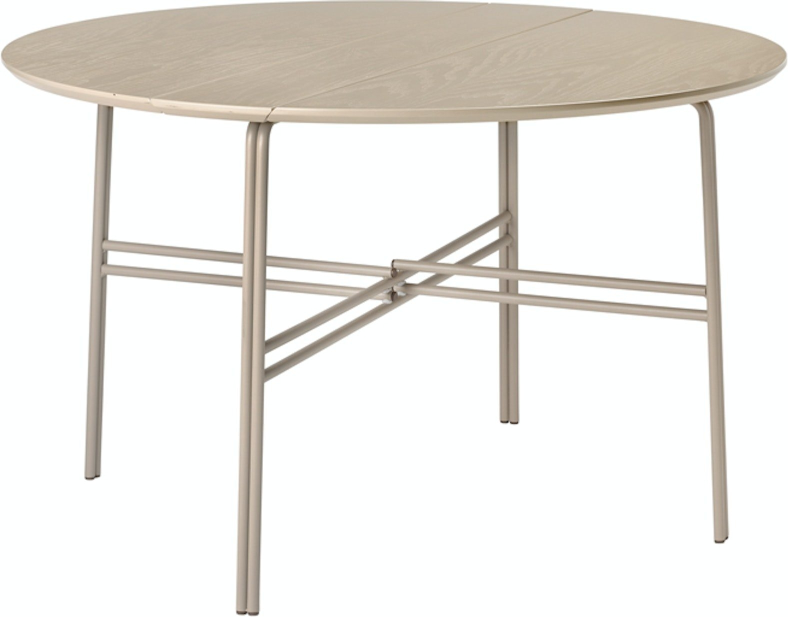 Spisebord Broste Copenhagen Oda Beige ø120   H74 Cm Jern Askefiner