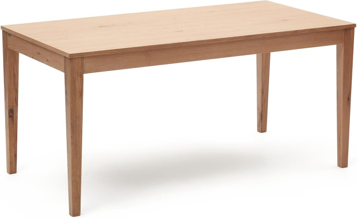 Spisebord Med Udtræk Kave Home Yain 160 220ã 80 Cm Natur Egetræsfinér Og Massivt Egetræ