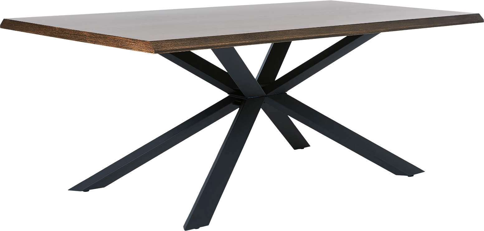 Spisebord Nordique Design Arno   Røget Egetræ   Sort Metal H75ã B90ã L160 Cm