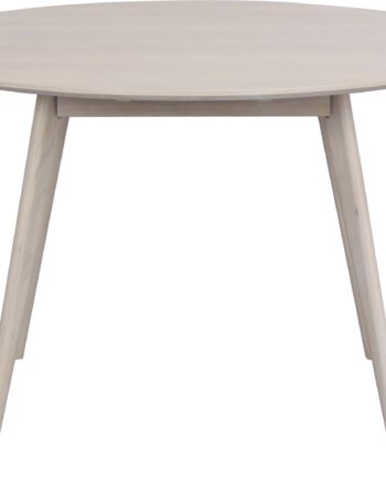 Spisebord Rowico Yumi Rundt ø115 Cm Hvidkalket Egetræ