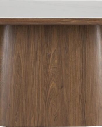 Spisebord Studio White Almira Oval   Valnøddetræsfiner 200x90x77 Cm Mørk Natur
