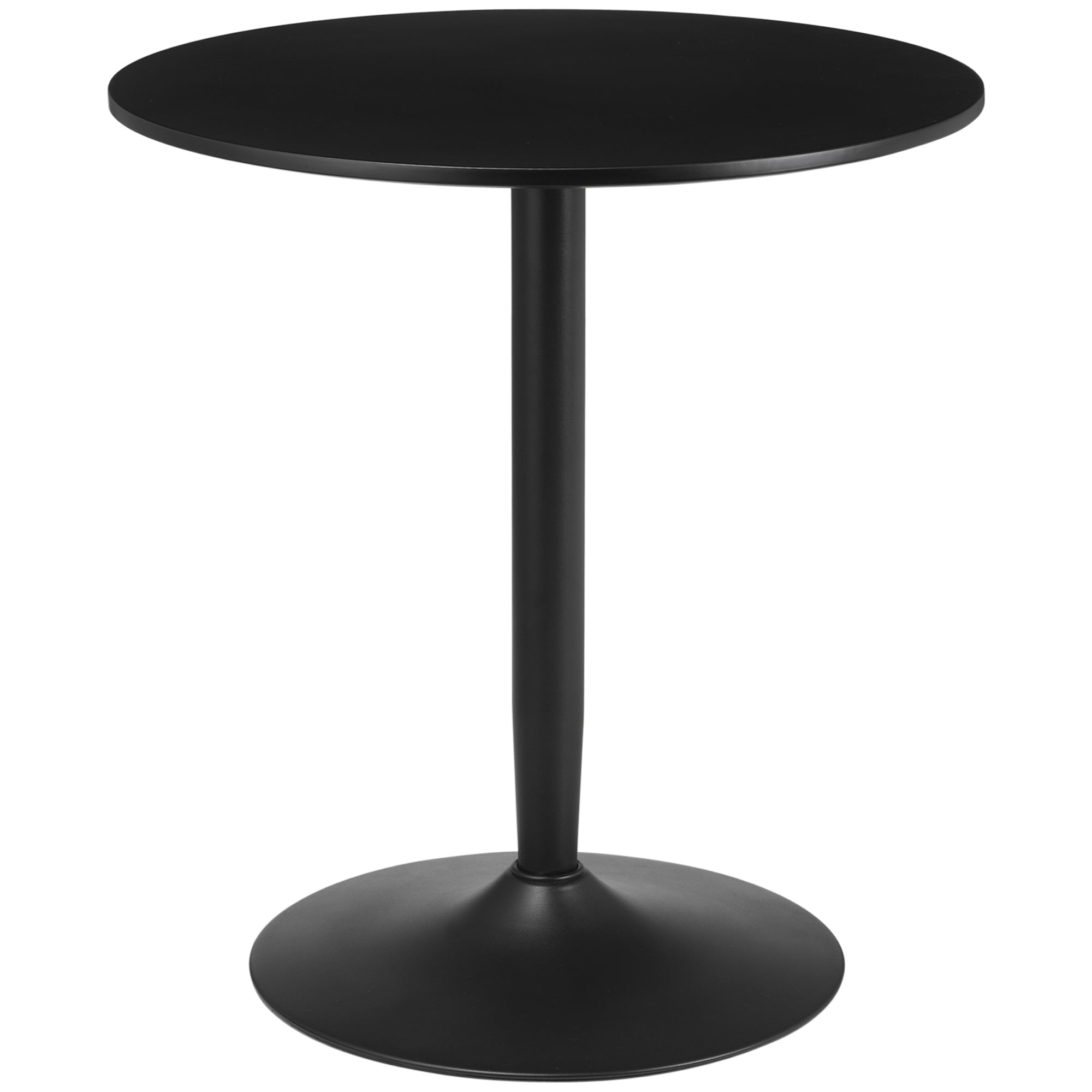 Spisebord Til   Personer  Rund Bordplade  Stålfod  Sort  70   70   75 Cm