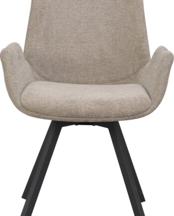 Spisebordsstol Med Armlæn Rowico Norwell Polstret  -pak 360 Drejefunktion Beige Sort