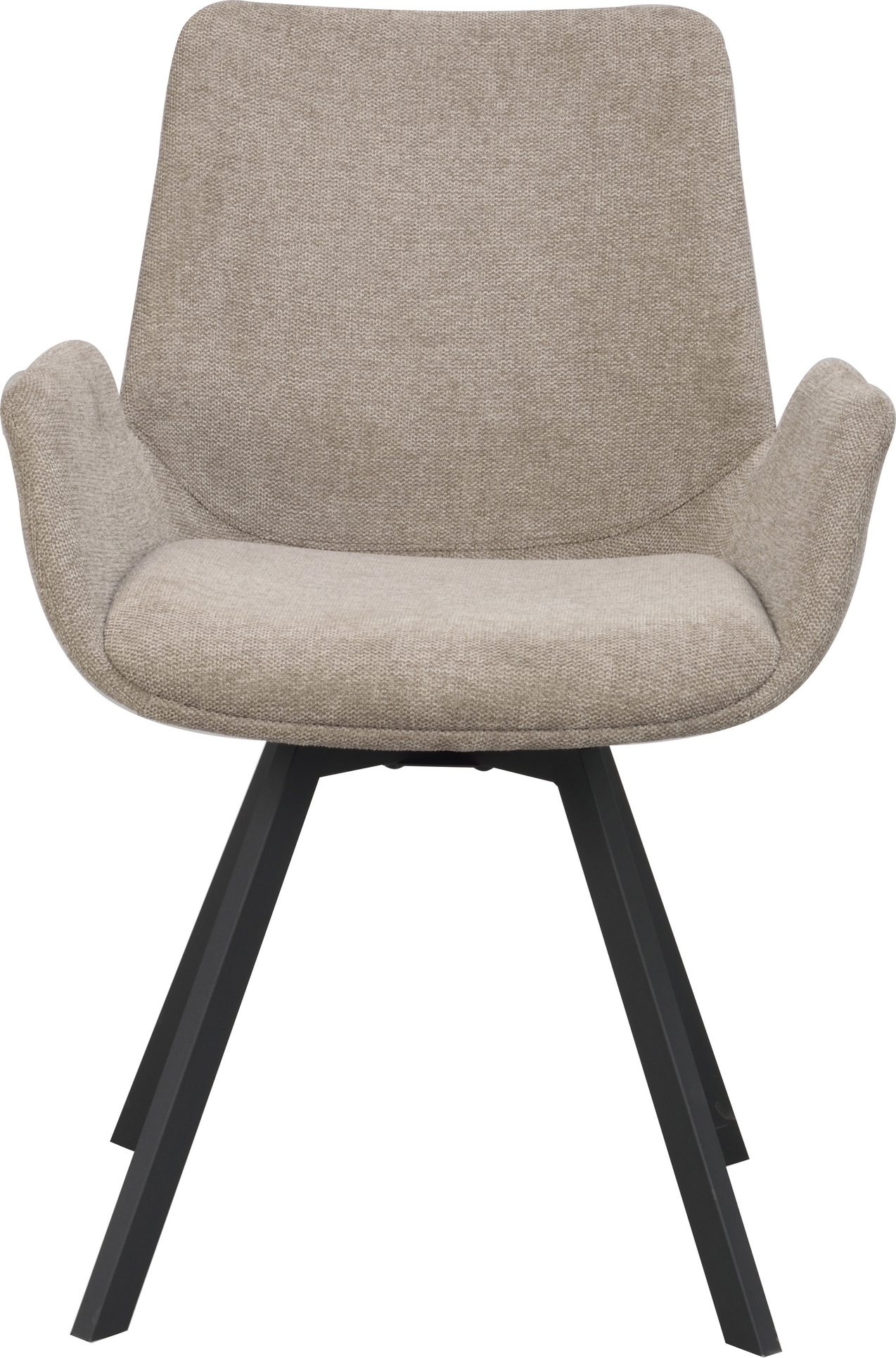 Spisebordsstol Med Armlæn Rowico Norwell Polstret  -pak 360 Drejefunktion Beige Sort