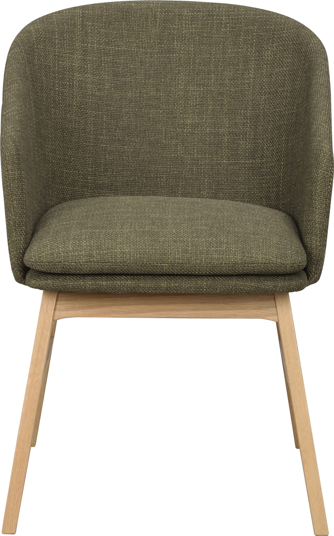 Spisebordsstol Med Armlæn Rowico Windham  -pak Grøn Polstret Stof Eg Fsc 100  Certificeret H80xb57xd62 Cm