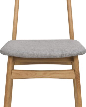 Spisebordsstol Rowico Rodham Fsc 100  Massiv Eg Lysegrå Polstret  -pak H82ã B44ã D51 Cm