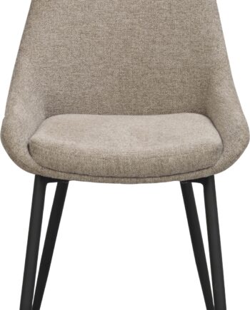 Spisebordsstol Rowico Sierra   Beige Polyester Med Sorte Metalben H85xb49xd55 Cm Fsc 100  Certificeret