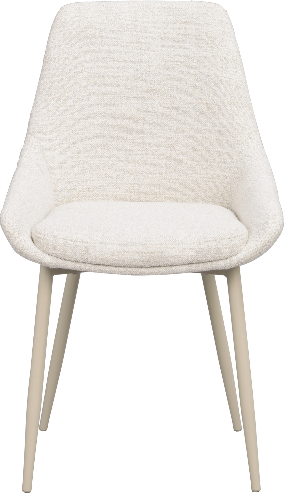 Spisebordsstol Sierra  -pak Fra Rowico   Beige Polstret Stof Og Sandfarvede Metalben