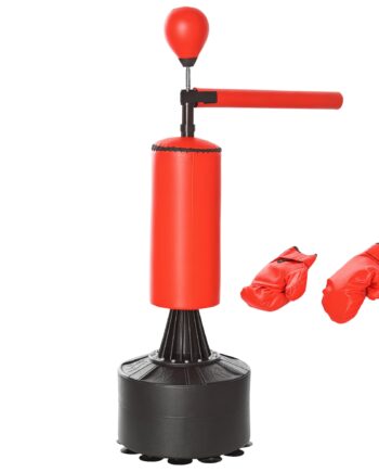 Stående Boksesæk Boksetræningsredskab Med Refleksbold  360â  Roterende Stang  Sugekopbase  Sand- Vandfyldbar  Stående Bokseassistent Med Handsker  Luftpumpetræningsboksesæk 88   48   155-205 Cm
