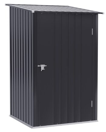 Stålredskabsskur 100   103   160 Cm Mørkegrå