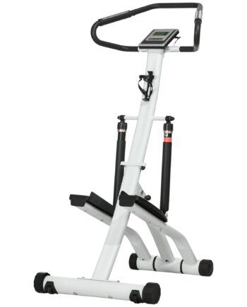Stepper Med 12 Modstandsniveauer  Lcd-display    Ruller  80 Cm   61 Cm   134 Cm  Hvid   Sort
