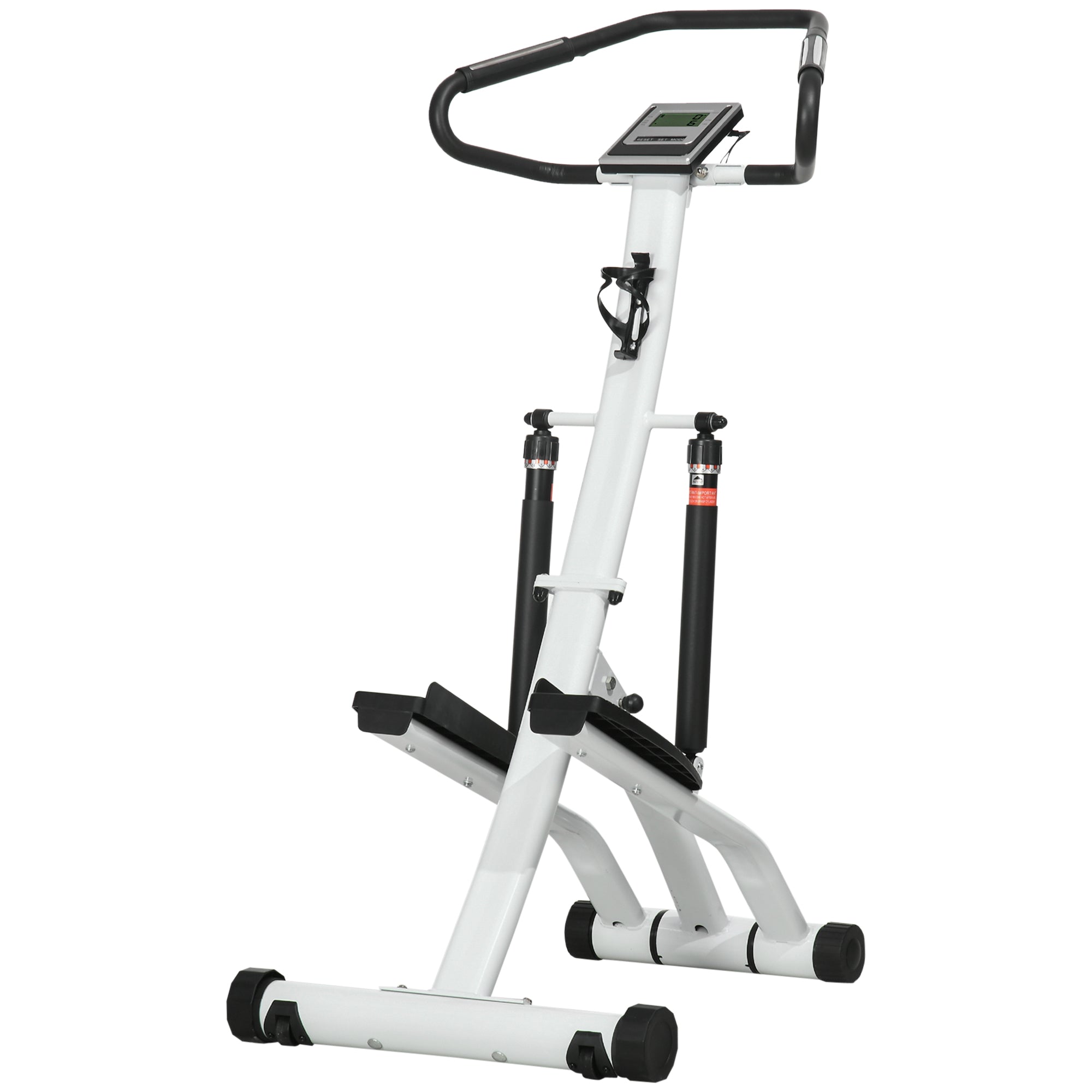 Stepper Med 12 Modstandsniveauer  Lcd-display    Ruller  80 Cm   61 Cm   134 Cm  Hvid   Sort