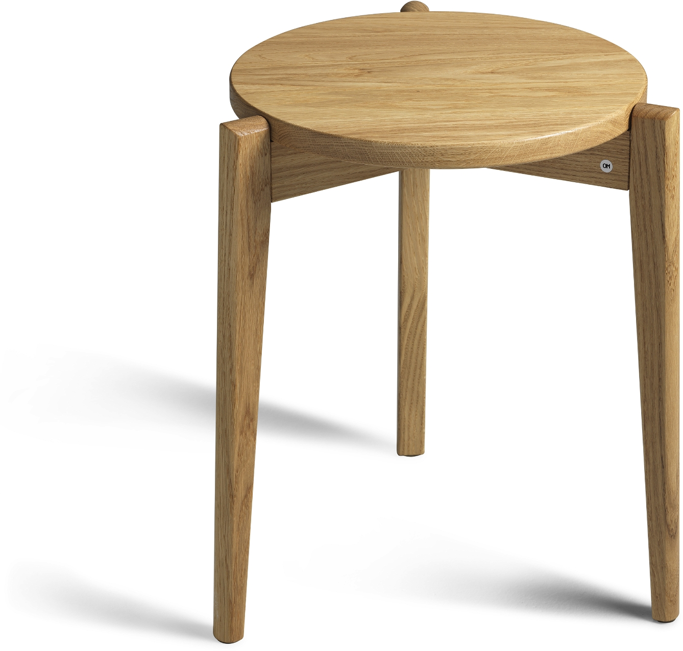 Taburet Skammel Oscarssons Möbel Vinz Massiv Lakeret Eg ø37     H45 Cm