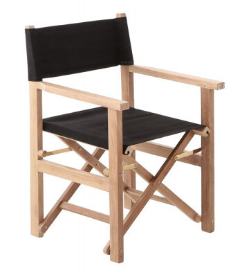 Teak Instruktørstol Sort