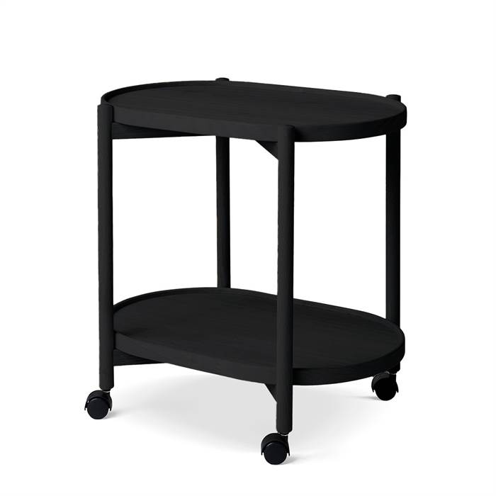 Thomsen Furniture James Oval Bakkebord Sortbejdset Eg 40   60 Cm  : Erling Christensen Møbler