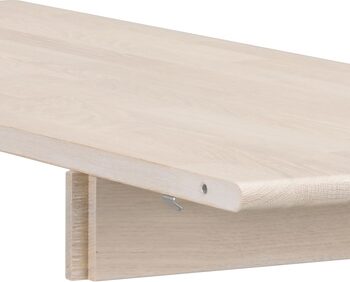 Tillægsplade Til Spisebord Rowico Tyler   Hvidkalket Massivt Egetræ 40 Cm Olieret
