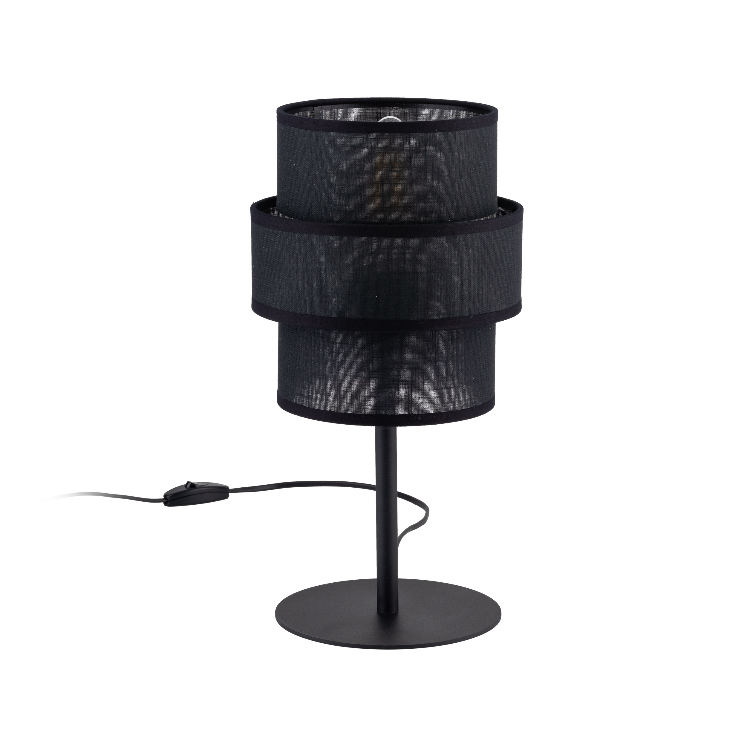 Tk Calisto Bordlampe Sort Stof Og Sort Stål