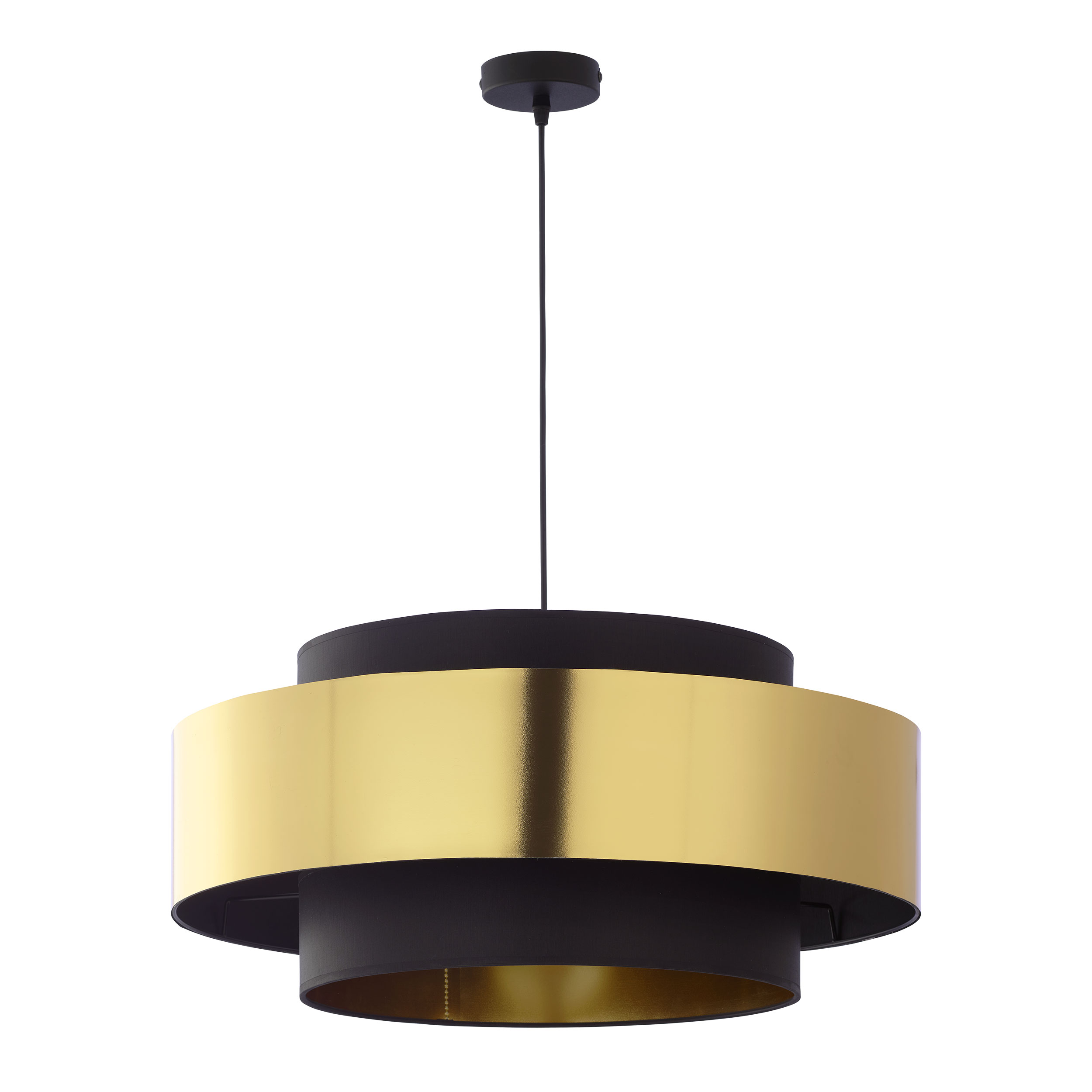 Tk Calisto Loftlampe Sort Stof Og Guld Stål