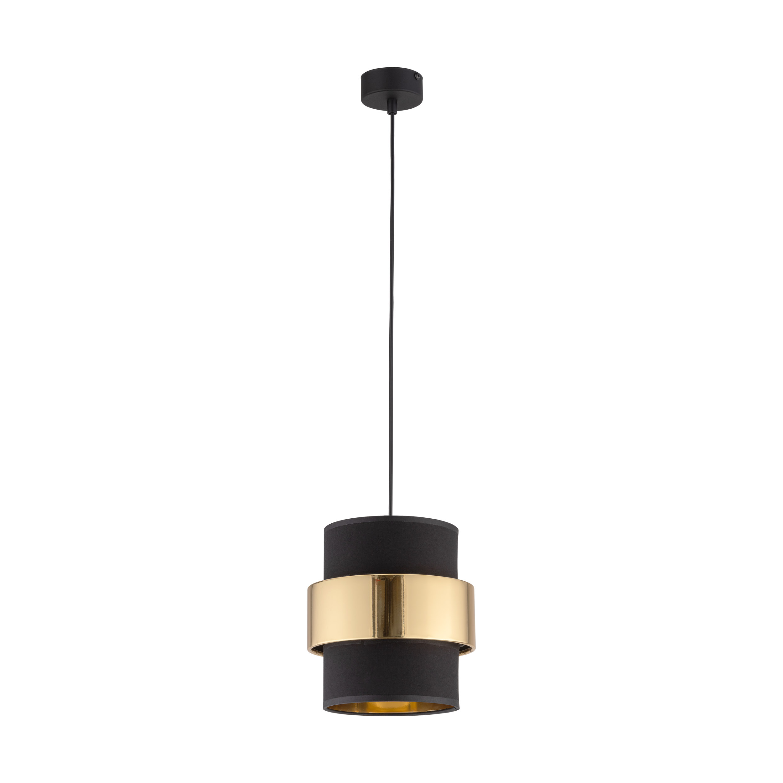 Tk Calisto Loftlampe Sort Stof Og Guld Stål