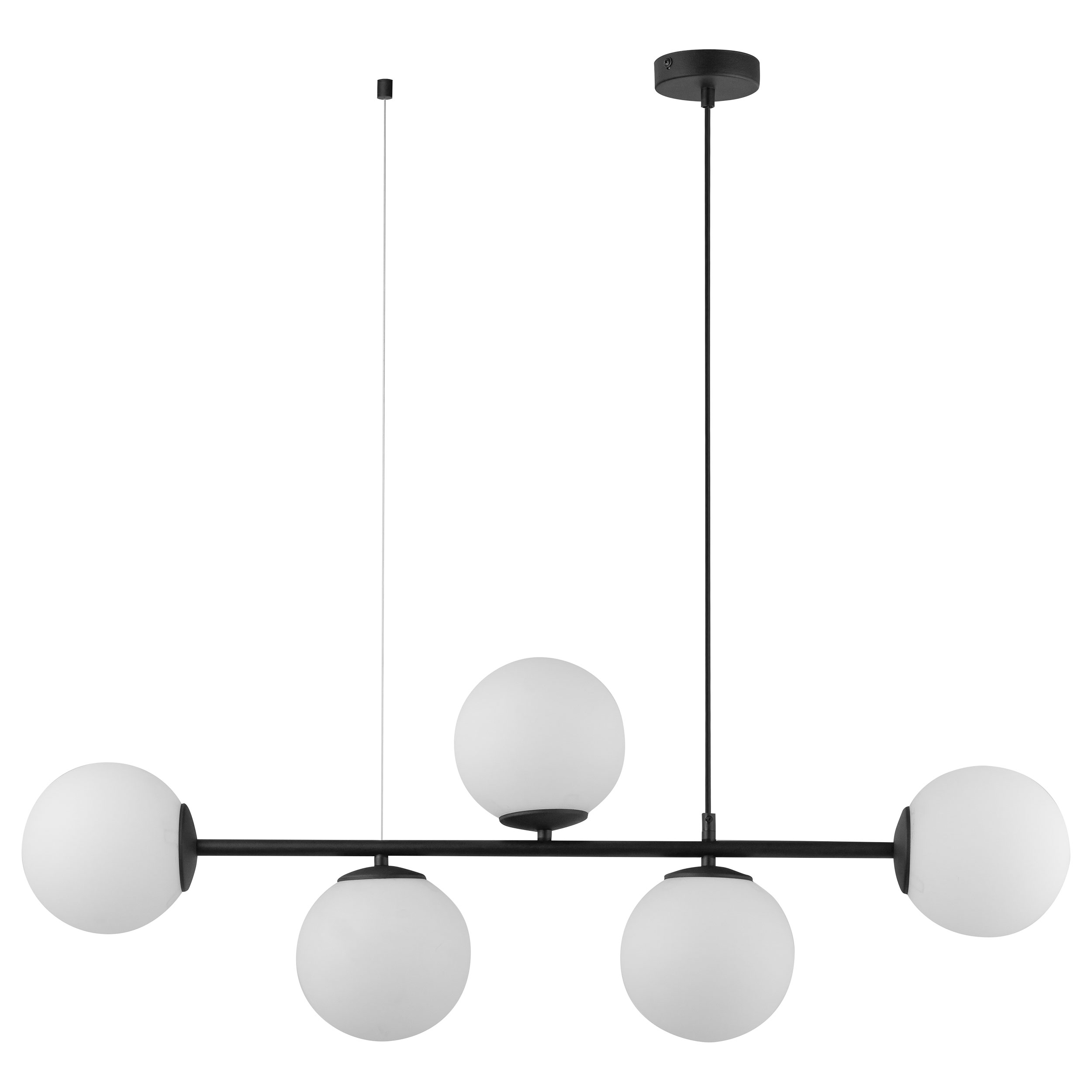 Tk Celeste Loftlampe       Skærme Hvid Glas Og Sort Stål