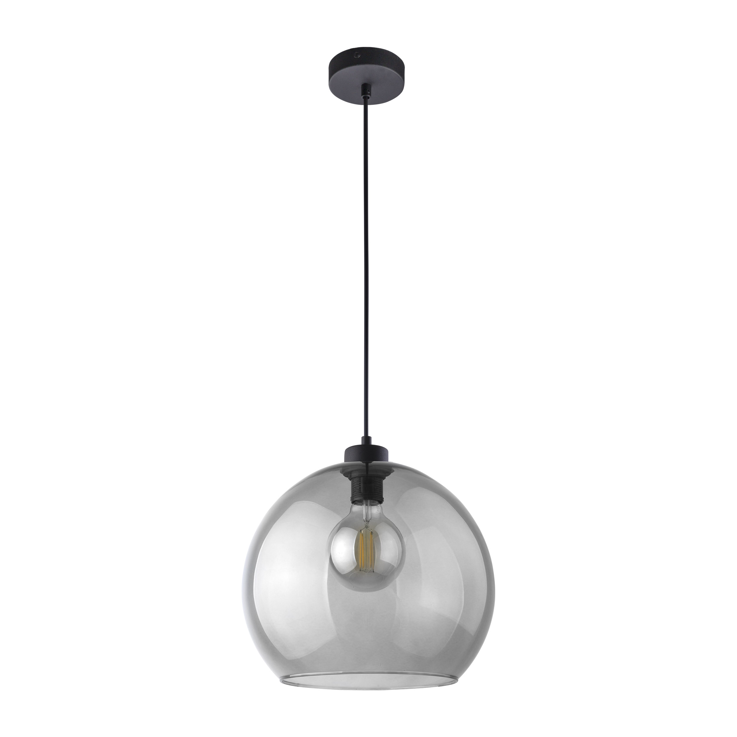 Tk Cubus Loftlampe Grafit Glas Og Sort Metal