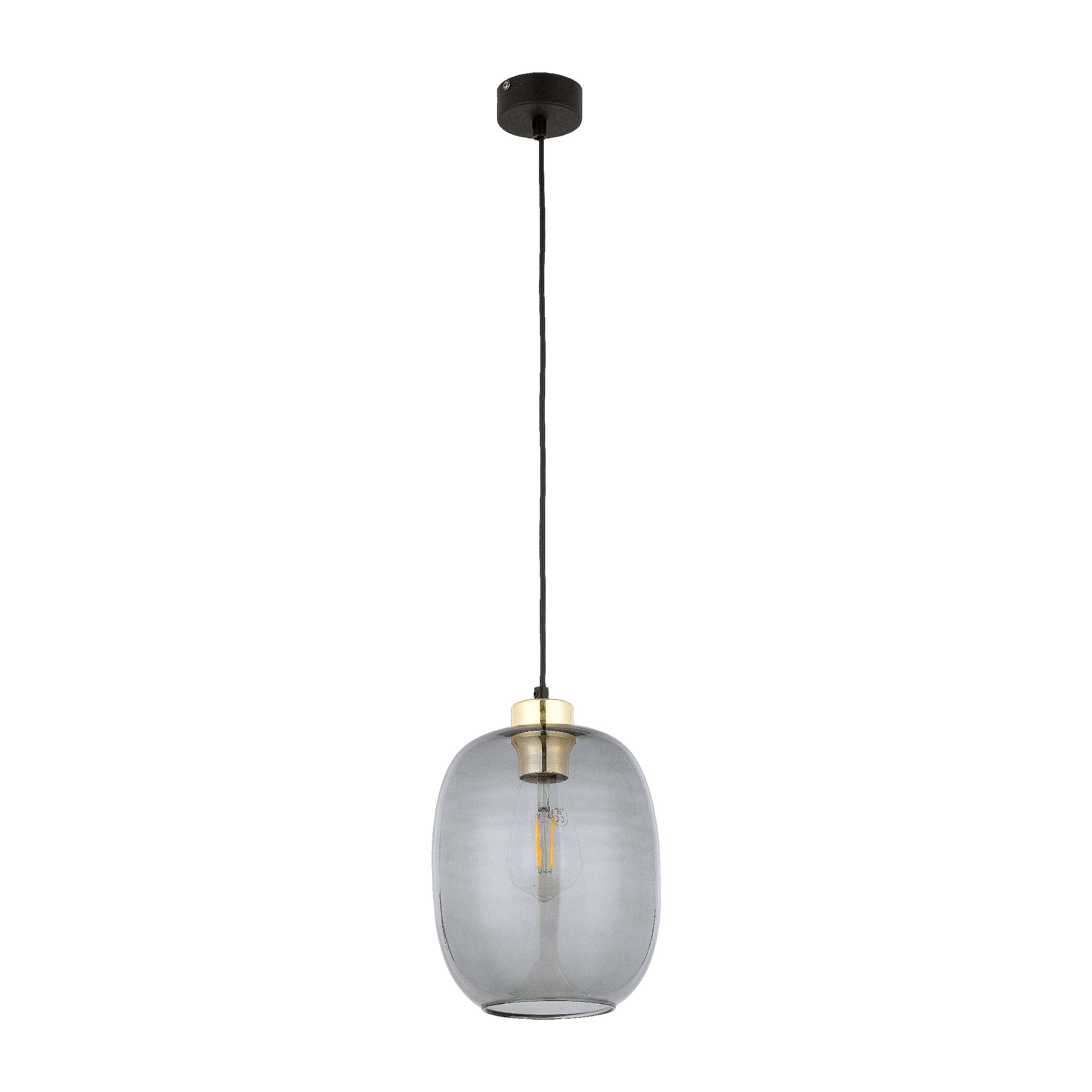 Tk Delta Loftlampe Glas  Guld Og Sort Metal
