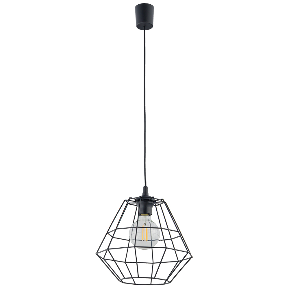 Tk Diamant Loftlampe   Sort Stål