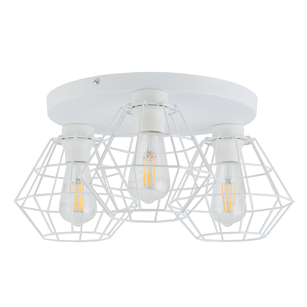 Tk Diamant Loftlampe       Skærme Hvid Stål