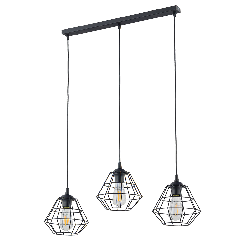 Tk Diamant Loftlampe       Skærme Sort Stål