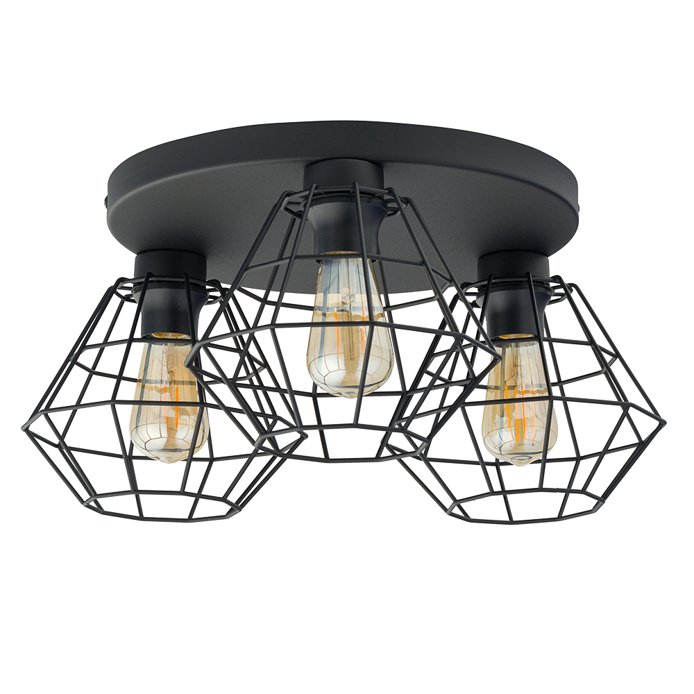 Tk Diamant Loftlampe       Skærme Sort Stål
