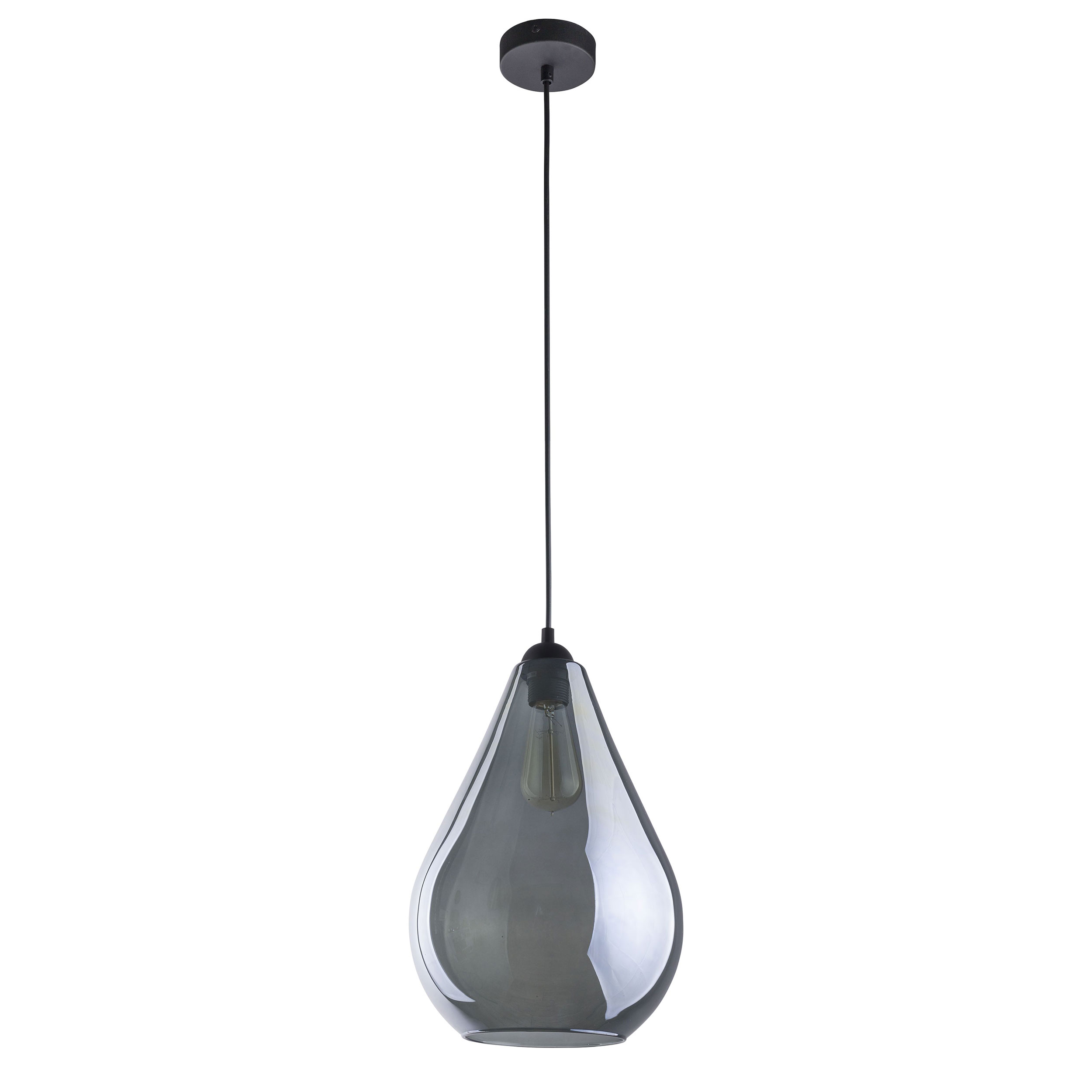 Tk Fuente Loftlampe Grafit Glas Og Sort Metal