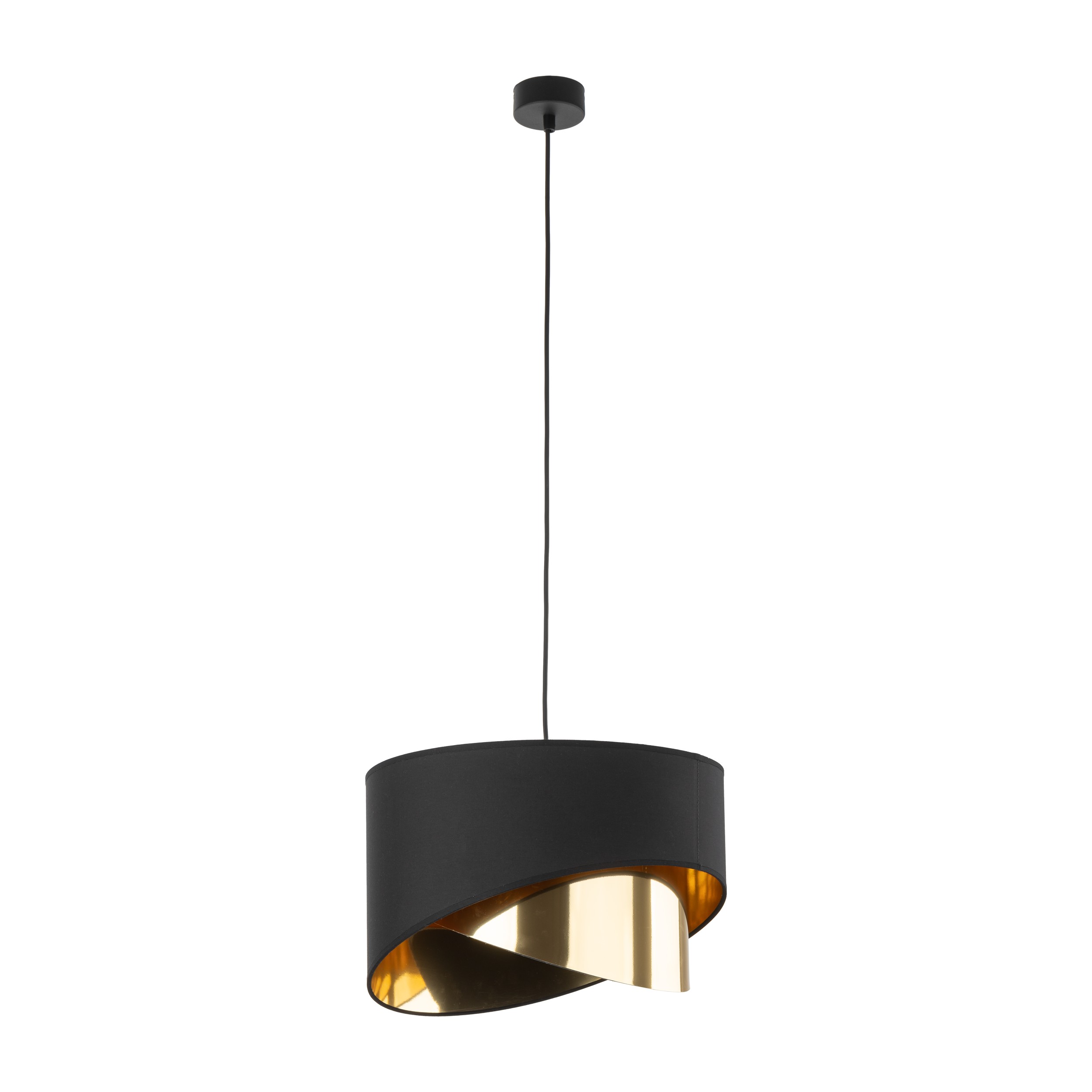 Tk Grant Loftlampe Sort Stof Og Guld Folie