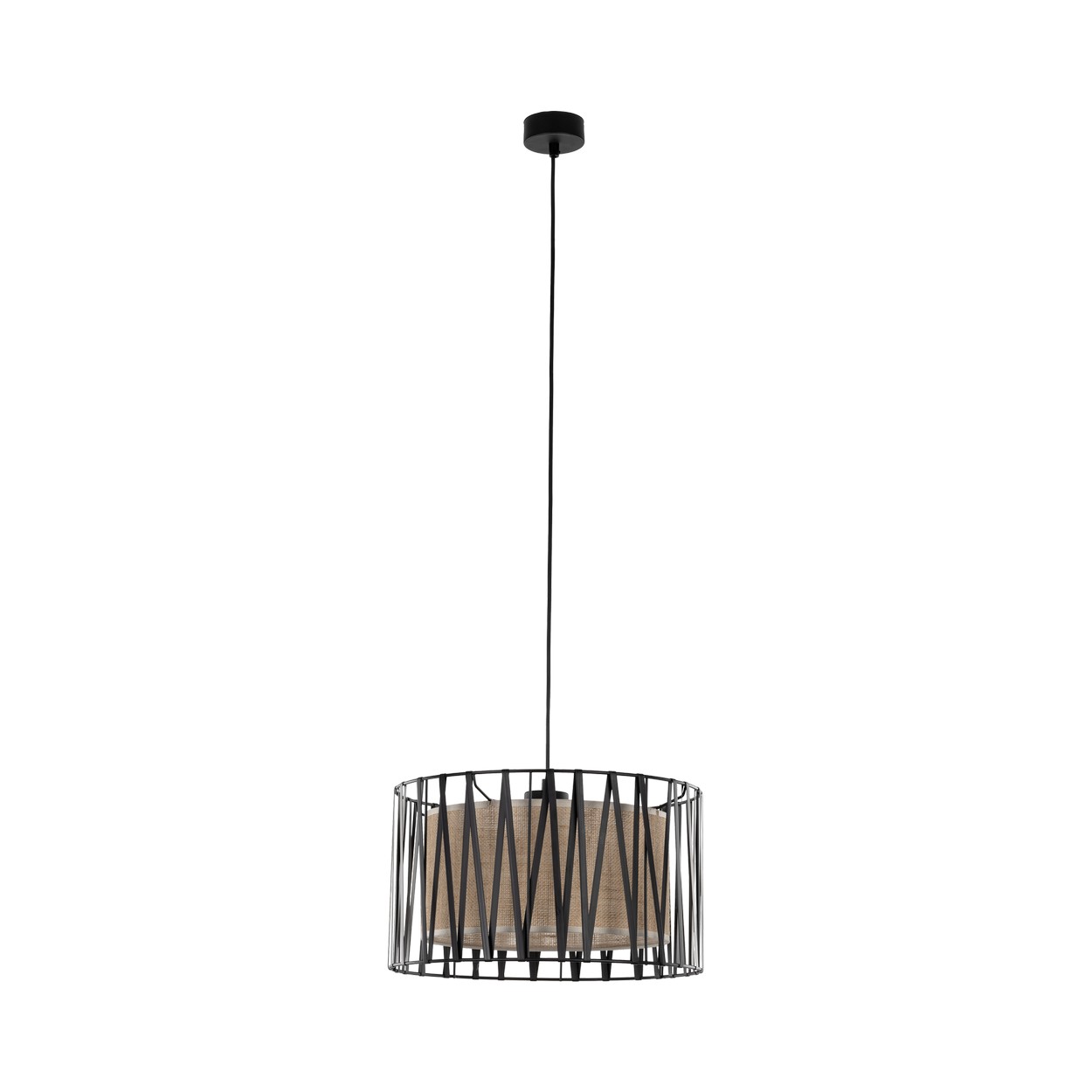 Tk Harmony Loftlampe Natur Jute Og Sort Metal